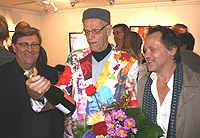 Kjartan surrounded by Lars Wiman and Bengt Kirschon